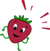 Pictogramme Fraise qui court de la Maison Prouane, paysans glaciers