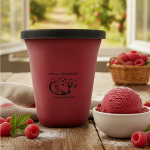 Sorbet artisanal à la framboise de la Maison Prouane