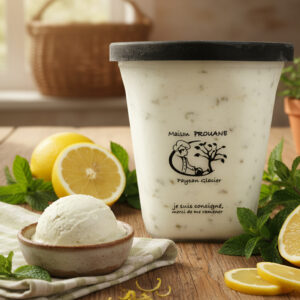 Sorbet menthe citronnée au parfum de Mojito de la ferme Maison Prouane, près de Pau