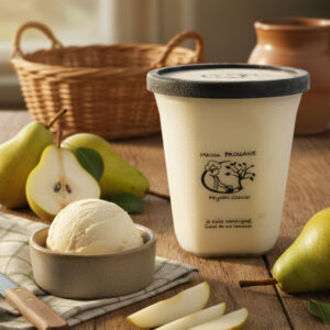 Sorbet poire bio produite en Béarn à la ferme Maison Prouane